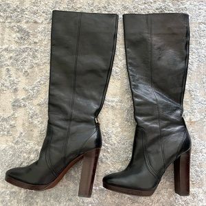 Coach Ambar Vintage Leather Black Boots